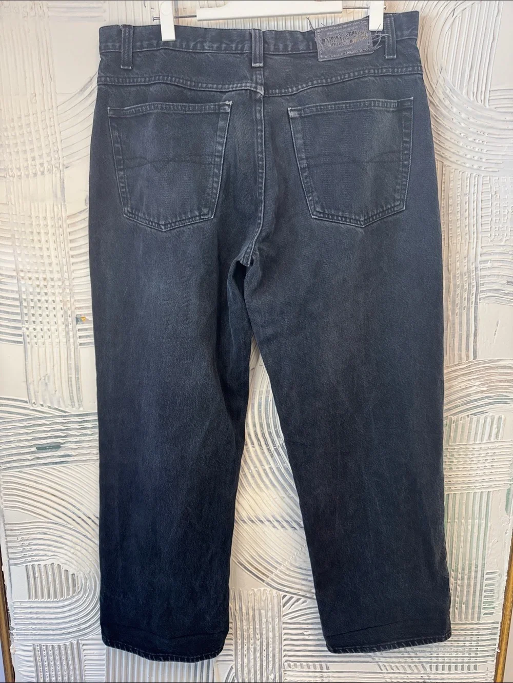 Anchor Blue Black Washed Straight Jeans N0553